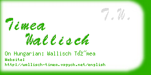 timea wallisch business card